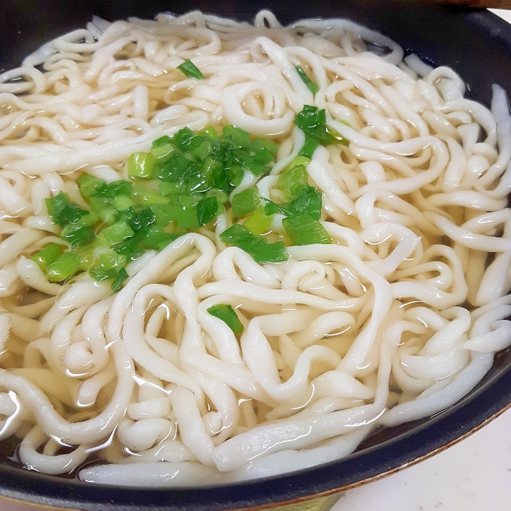 糖質ゼロ麺をおいしく！かけうどん＋生姜＆青ネギ♪